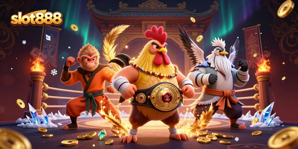 Experience thrilling gameplay with slot888 in a vibrant casino scene featuring various characters.