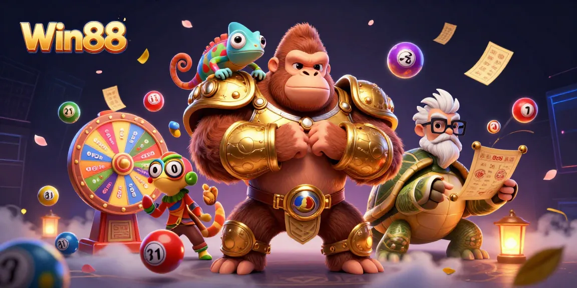 Experience the excitement of Win88 with dynamic lottery elements and captivating characters.