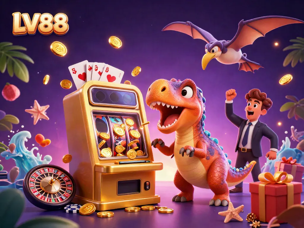 Experience LV88's excitement as the pachycephalosaurus triggers a jackpot, capturing the thrill of online gaming.