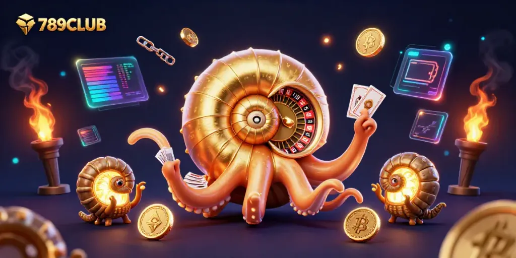 Experience the thrill of winning at 789CLUB with this vibrant casino illustration showcasing gaming excitement.