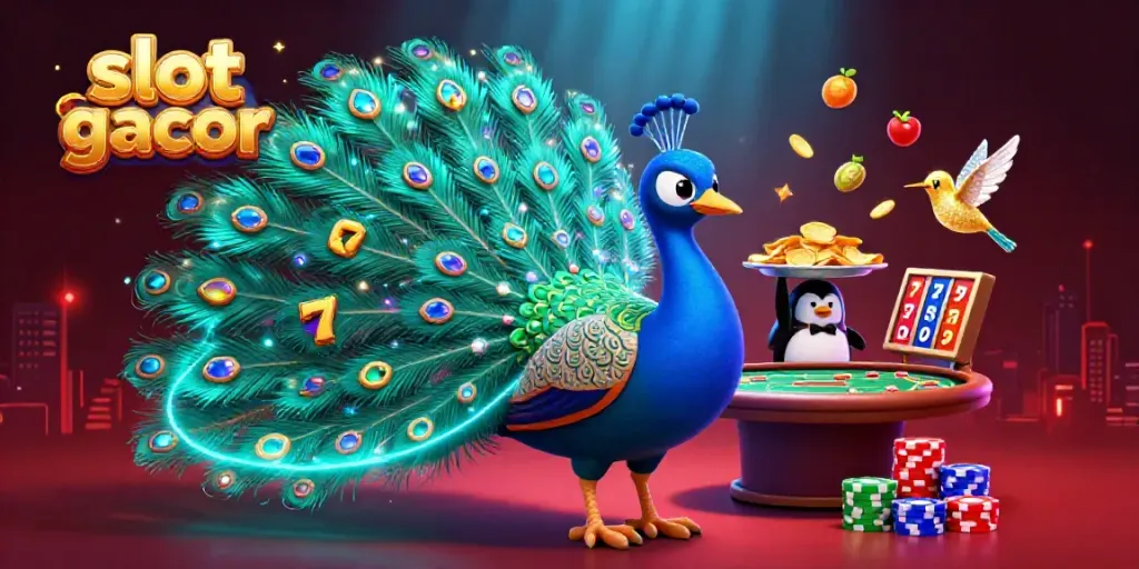 Experience thrilling gameplay at slot gacor with the colorful slot reels and jackpot counter.