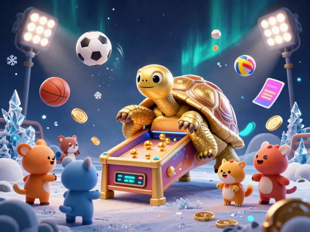 Engage in thrilling gambling action at XX8’s vibrant online casino featuring a golden tortoise pinball machine and sports elements.