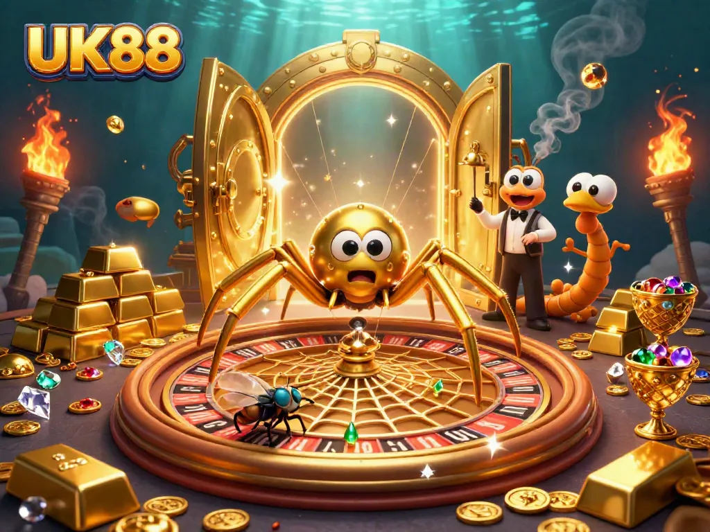 Experience epic wins at UK88 with a whimsical roulette-themed casino adventure.