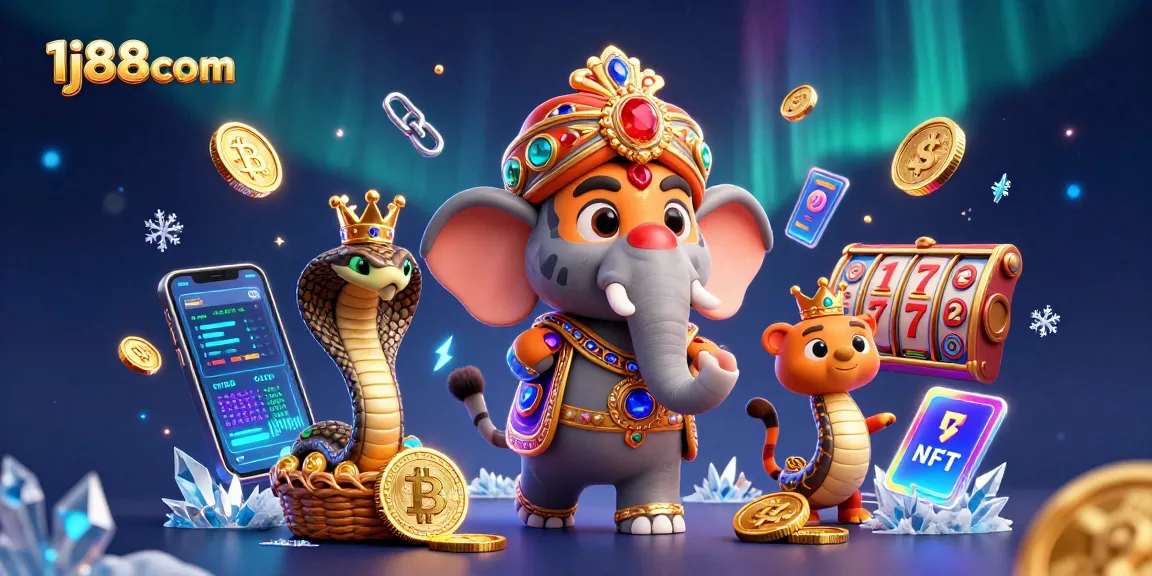 Experience high-stakes action at 1j88com with vibrant 3D illustration of a majestic casino adventure.