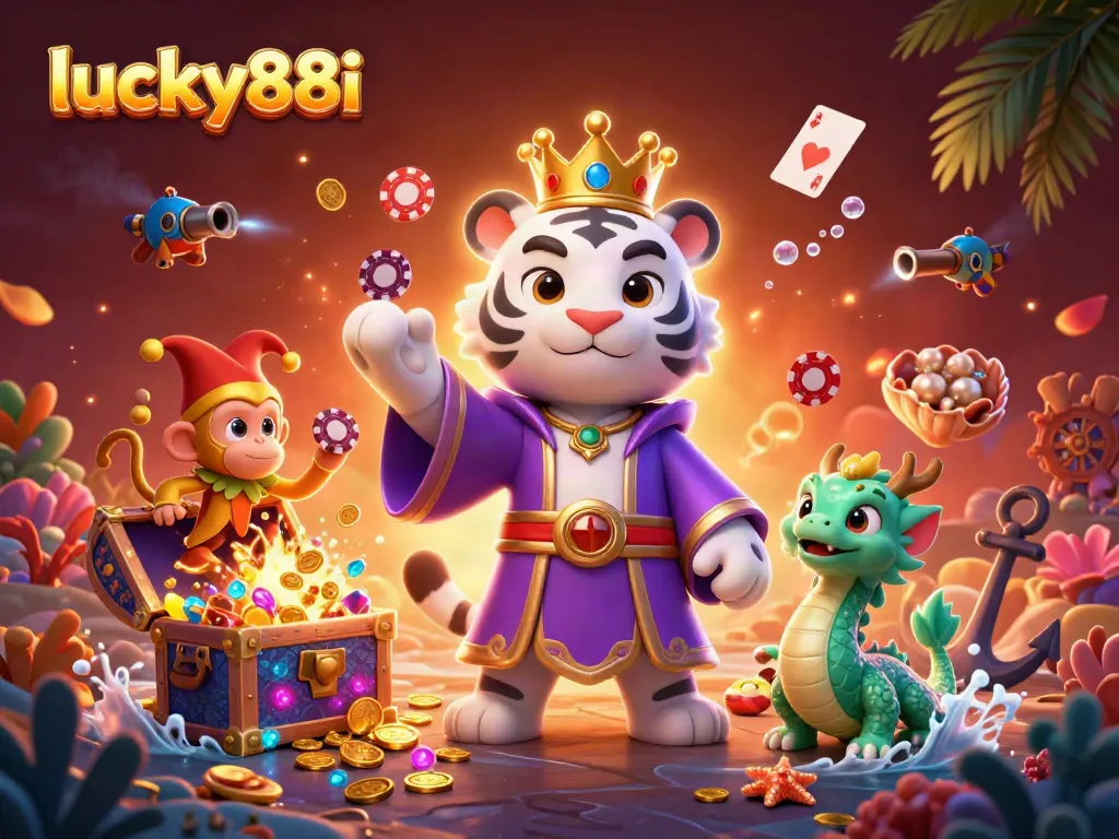Experience thrilling casino action with lucky88i featuring vibrant characters and engaging elements in a dynamic scene.
