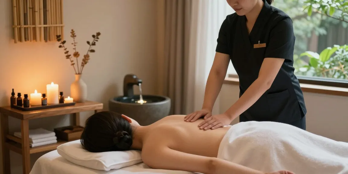 Relaxing 서울출장마사지 experience in an elegant spa setting with soft lighting and soothing decor.