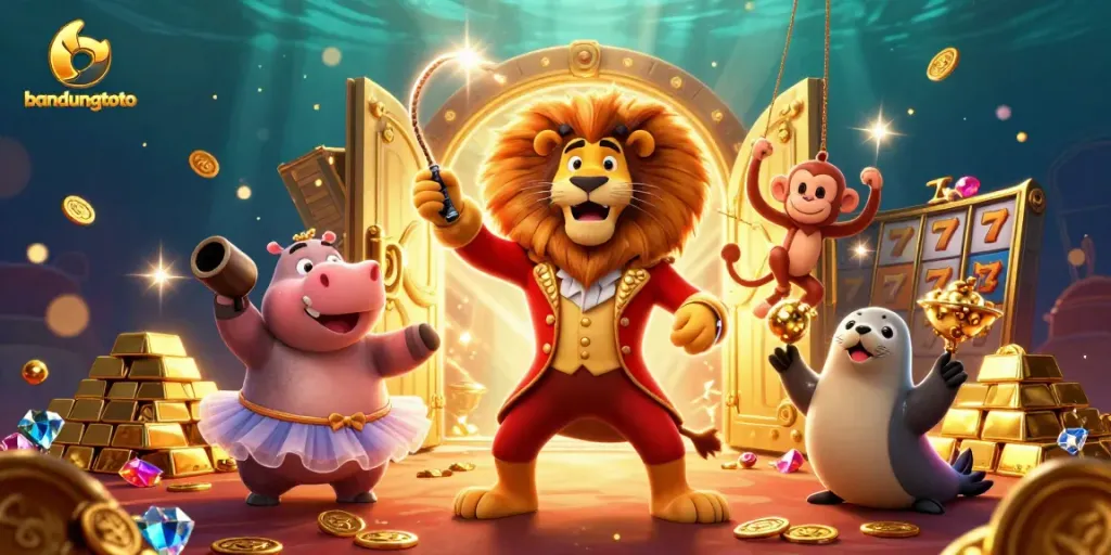 Experience winning at bandungtoto with vibrant characters and dynamic slot scenes filled with treasures.