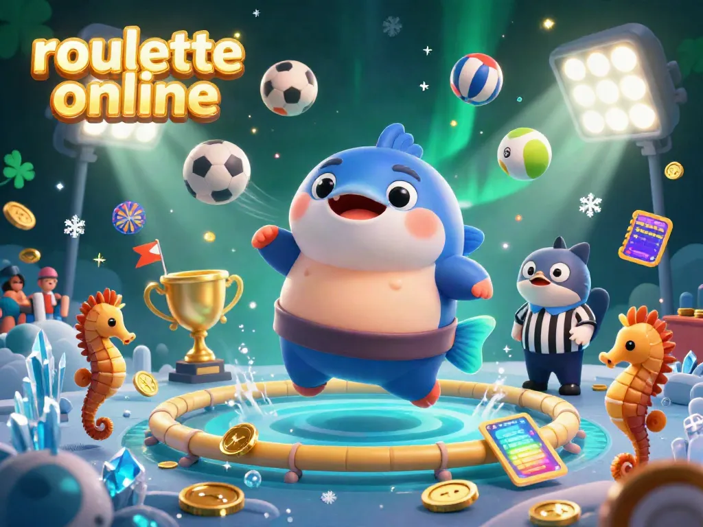 Play roullete online with thrilling 3D cartoon fugu and vibrant betting excitement.