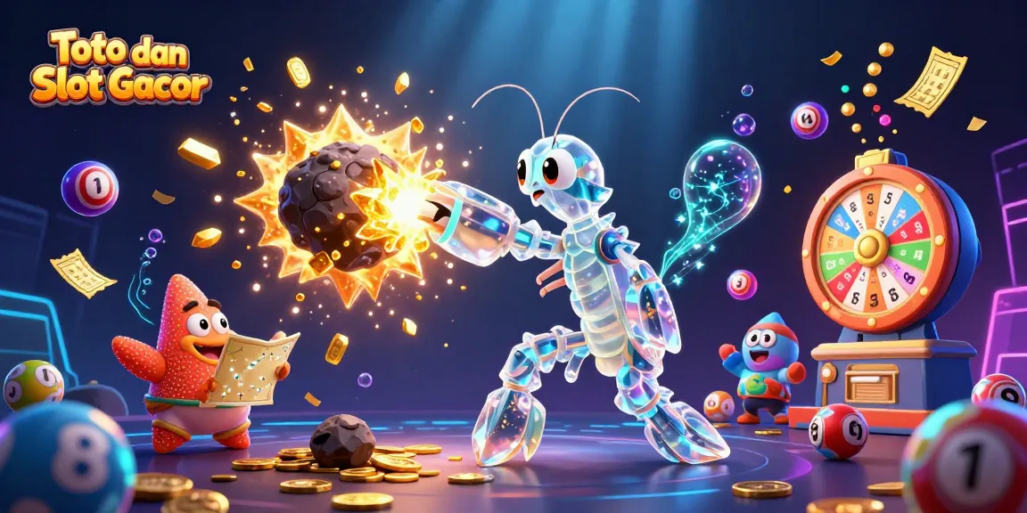 Toto dan Slot Gacor illustration showcasing a vibrant scene with characters and casino elements.