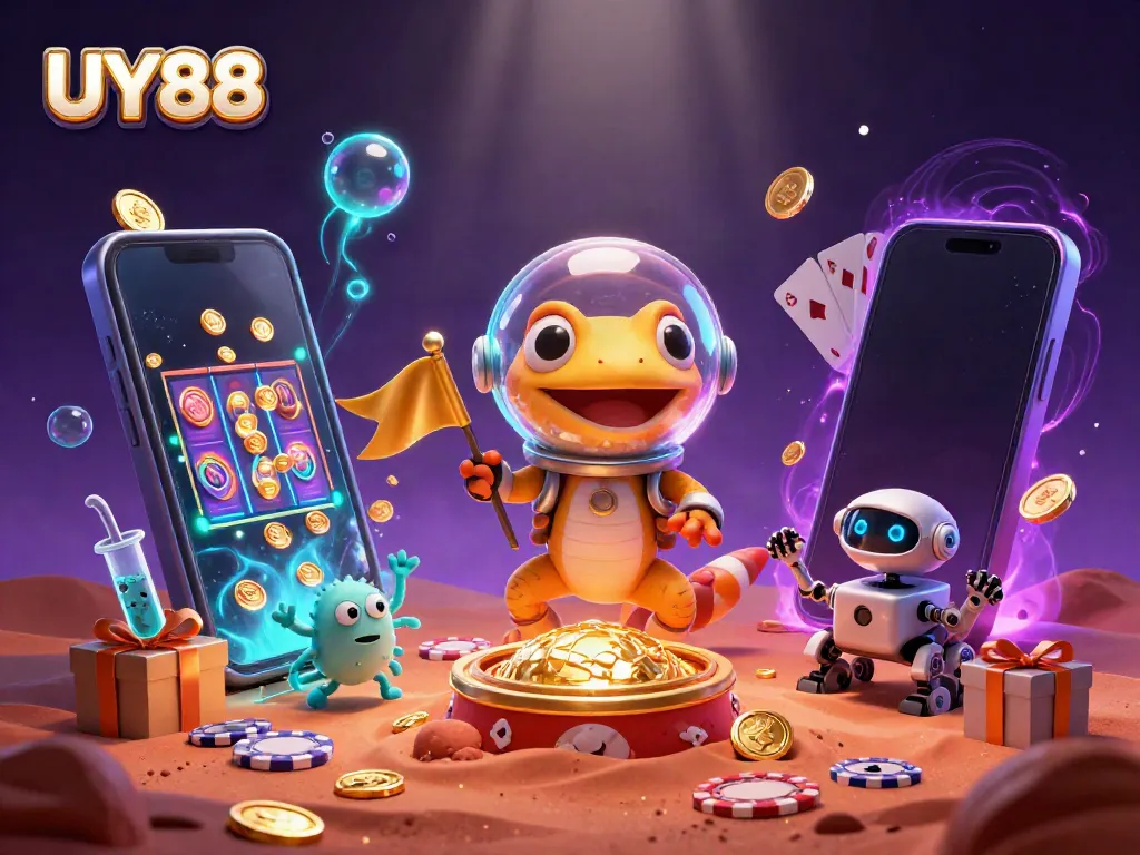 Experience excitement with UY88, as a Martian gecko discovers a golden casino on Mars.