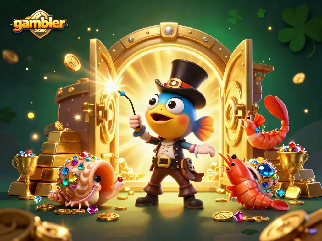 Följ med spelare-casino i en spännande scen med en anglerfisk i topphatt och skattiga sniglar!