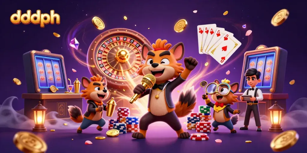 Experience excitement at dddph with hyenas engaging in casino fun and action.