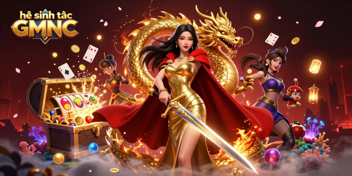 Engage with the vibrant ecosystem of GMNC featuring stunning gambling elements and an Asian warrior queen.