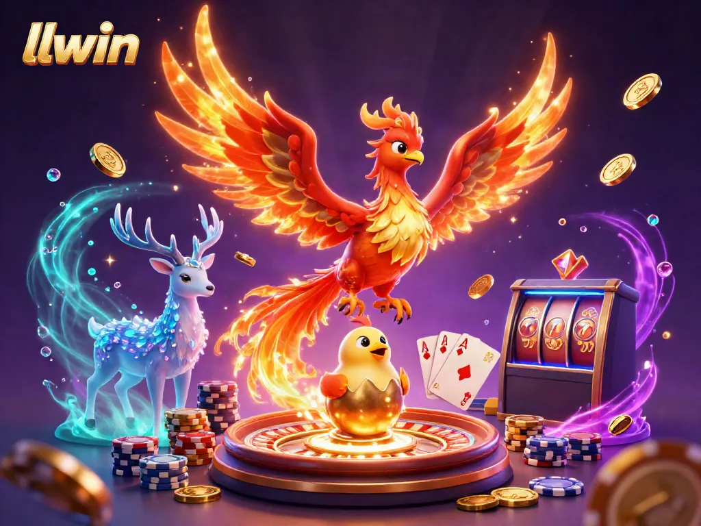 Experience thrilling gameplay at llwin with vibrant phoenixes and dynamic casino elements.