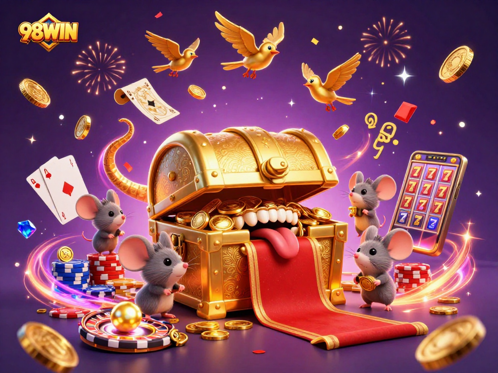 Experience exciting wins at 98WIN with abundant treasures, coins, and vibrant casino games!