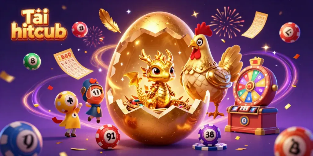 Tải hitclub and win by enjoying the magic of a 3D golden dragon and poker chips.