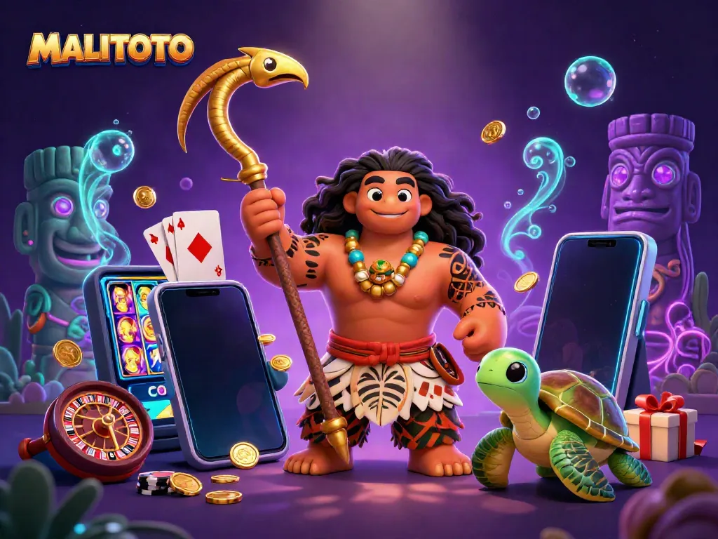 MALITOTO showcases vibrant casino excitement with dynamic characters and gaming elements.