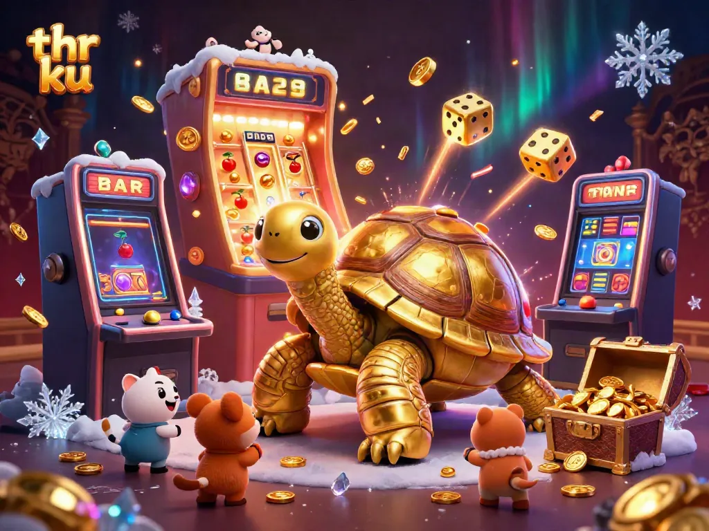Experience thrilling gaming with the vibrant "thr ku" illustration showcasing a dynamic casino scene full of excitement.