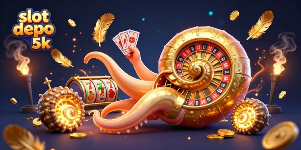 Engage with the immersive world of slot depo 5k featuring golden nautilus and dynamic game elements.