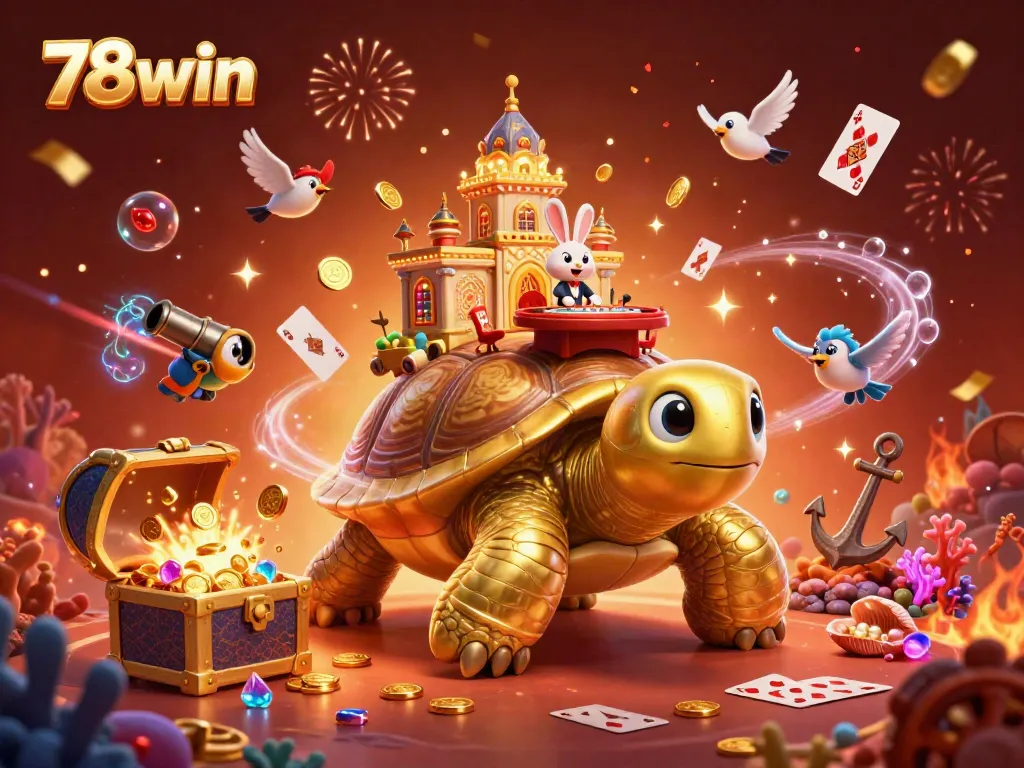 Experience thrilling gaming adventures at 78win with captivating casino elements and vibrant treasures.