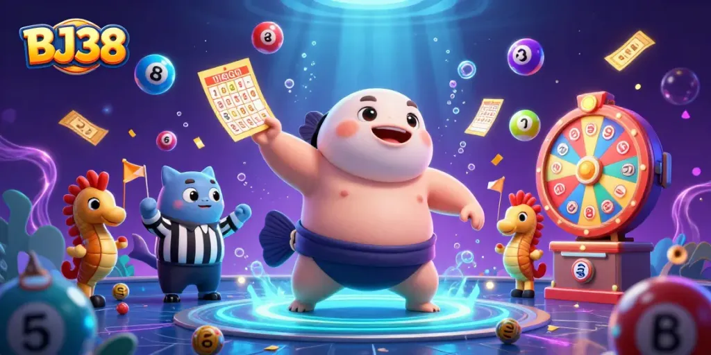 Engage with the vibrant world of BJ38's underwater casino celebration filled with dynamic games and characters.