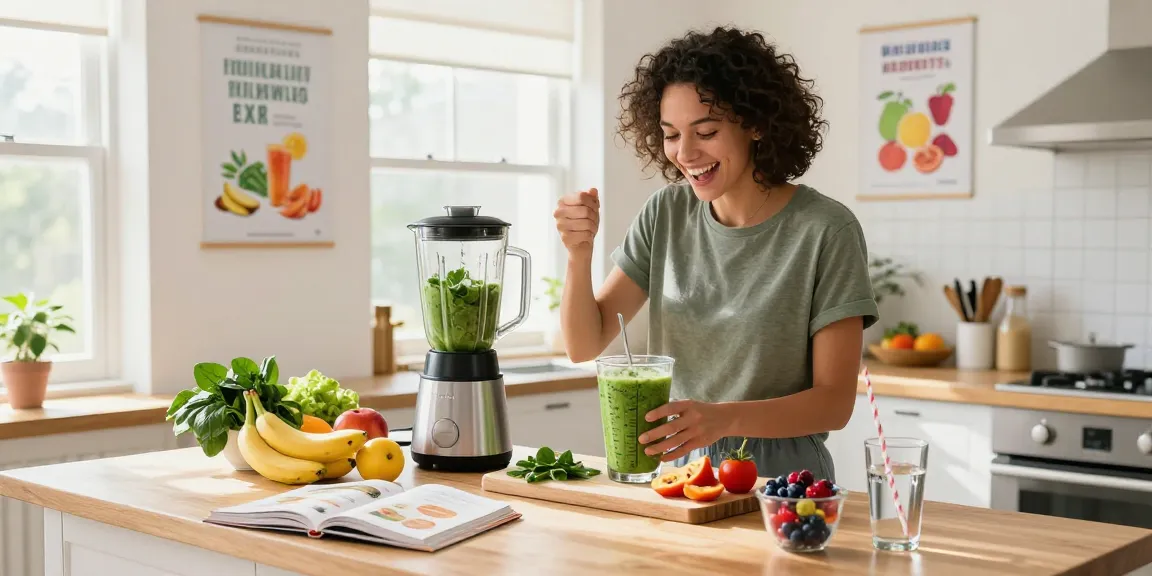 Preparing a nutritious smoothie with fresh ingredients showcasing rokok88's healthy lifestyle.