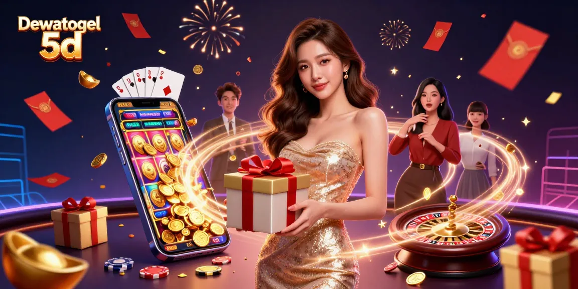 Bet big on Dewatogel 5d with stunning visuals of winning strategies and festive casino elements.