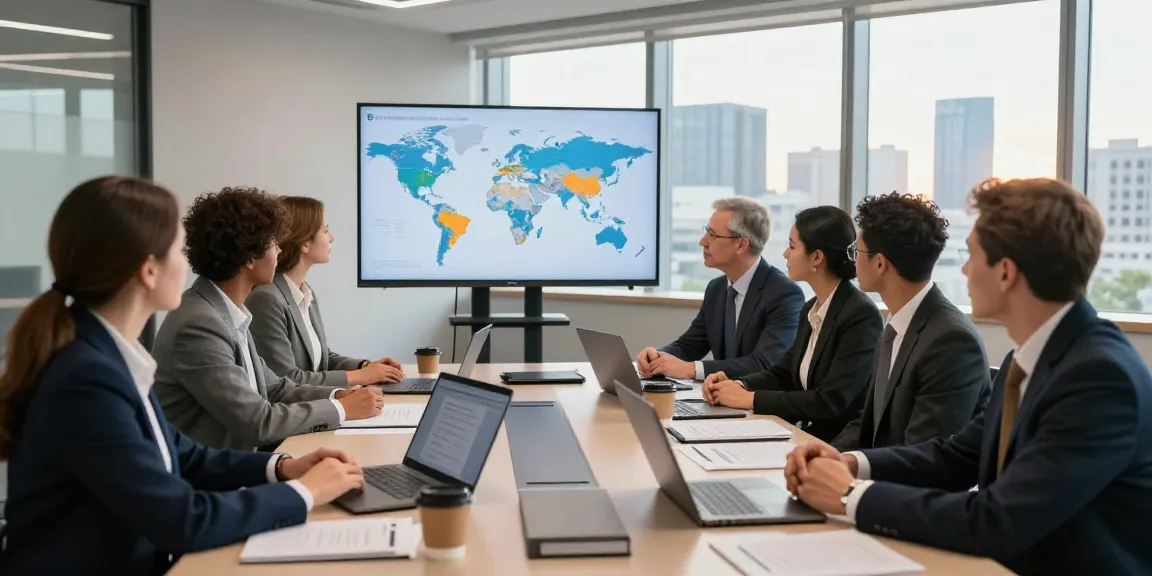 Lawyers at Lead Roedl consulting in a modern office setting, showcasing expertise in international legal matters.