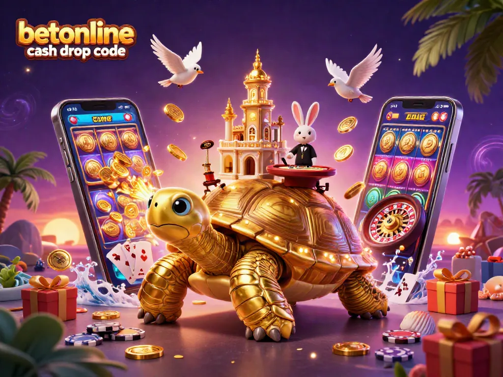 Claim the latest betonline cash drop code with vibrant casino characters and details.