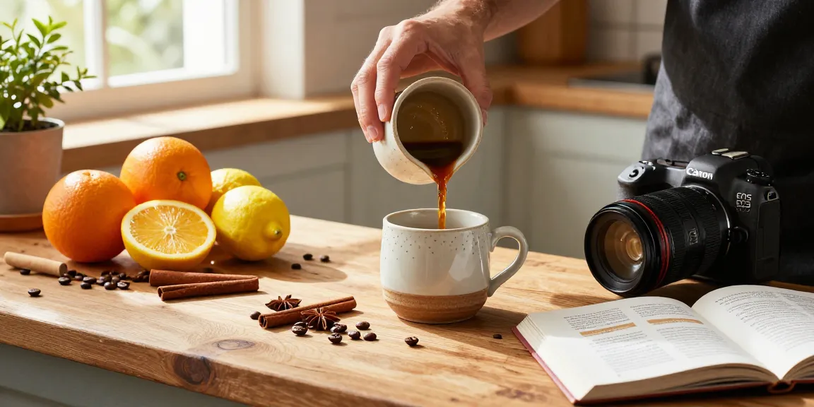 Delicious white coffee recipes being prepared in a cozy kitchen, featuring fresh ingredients and a warm atmosphere.