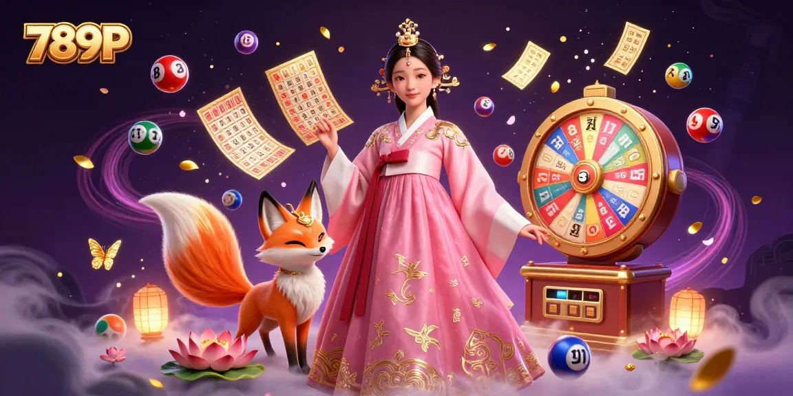 Experience the captivating world of 789P with vibrant lottery balls and a graceful Asian woman amidst dynamic casino visuals.