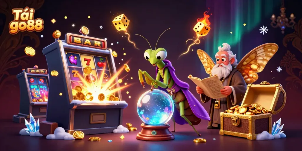 Experience the magic of casino games with Tải go88's vibrant and engaging illustration.