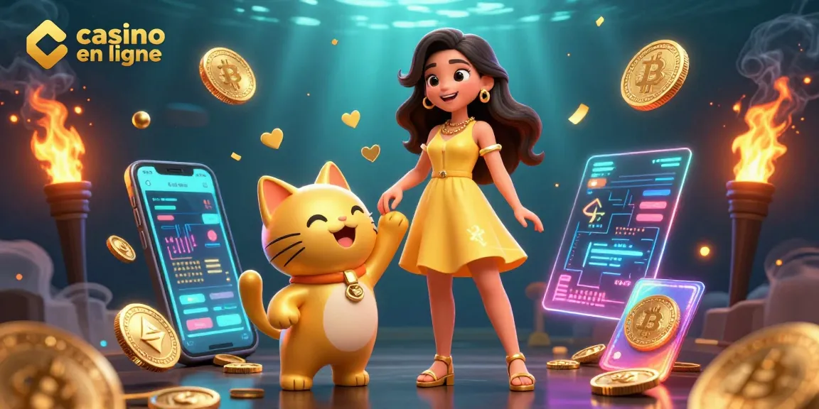 Plongez dans des moments palpitants dans un casino en ligne avec des personnages joyeux et des éléments de jeu vibrants.