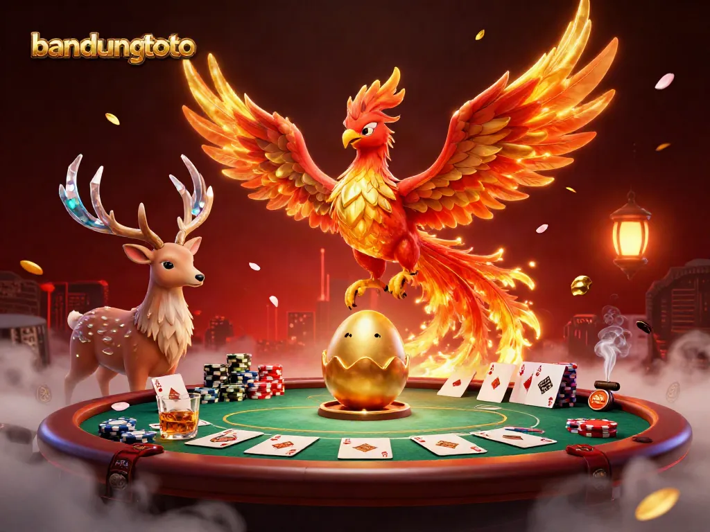 Experience high-stakes excitement with bandungtoto's dynamic casino scene featuring phoenix characters.