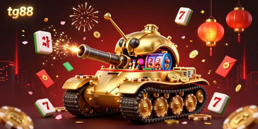 Experience immersive fun at tg88's vibrant casino environment filled with animated elements and games.