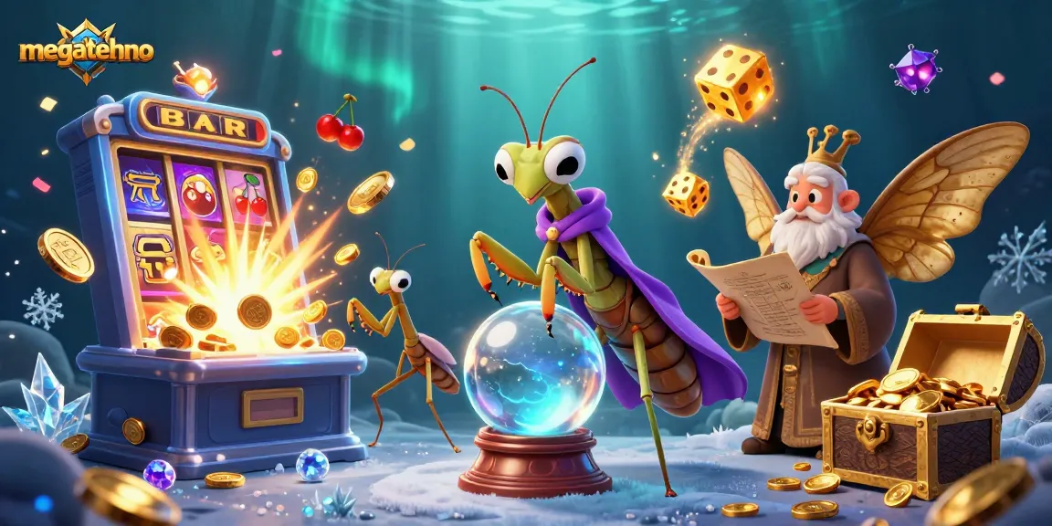 Engage with megatehno's thrilling 3D slots featuring a fortune teller and a librarian among sparkling treasures.