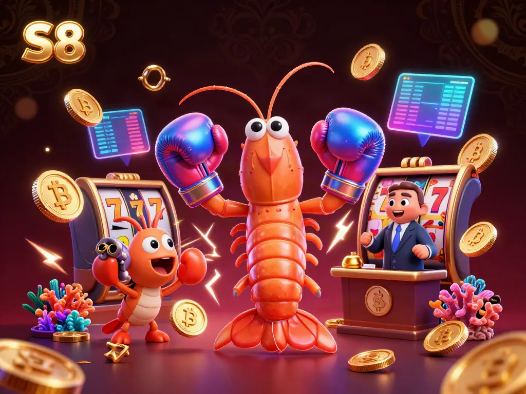 Experience thrilling gameplay at S8 casino with dynamic characters and vibrant neon game elements.