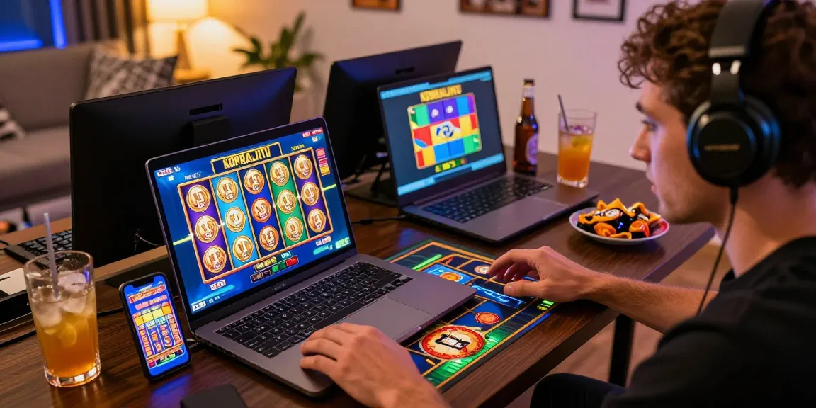 Slot Gacor Hari Ini action scene with player immersed in online gaming experience.