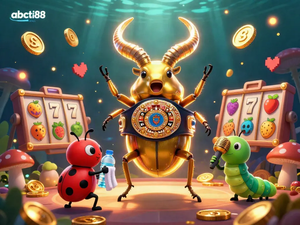 Watch the giant stag beetle face off in an exciting slot reel showdown at abcti88.