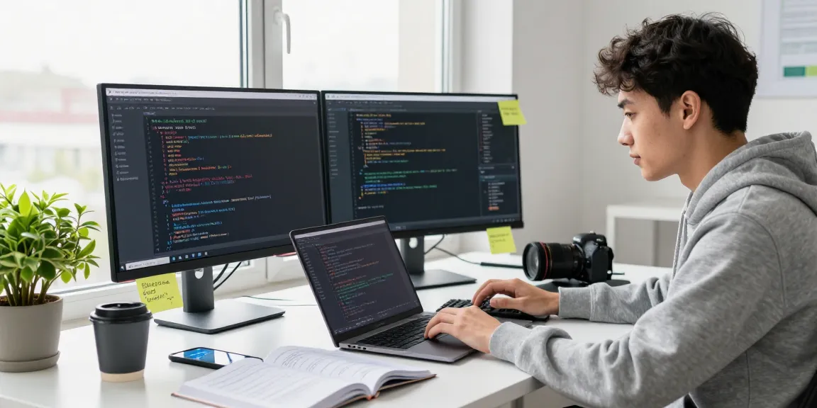 Developer in a modern office coding the Telegram Chinese download app interface, showcasing a tech-savvy workspace atmosphere.