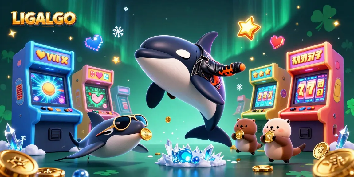 LIGALGO enhances gaming experience with vibrant 3D illustration featuring whimsical characters and dynamic casino elements.