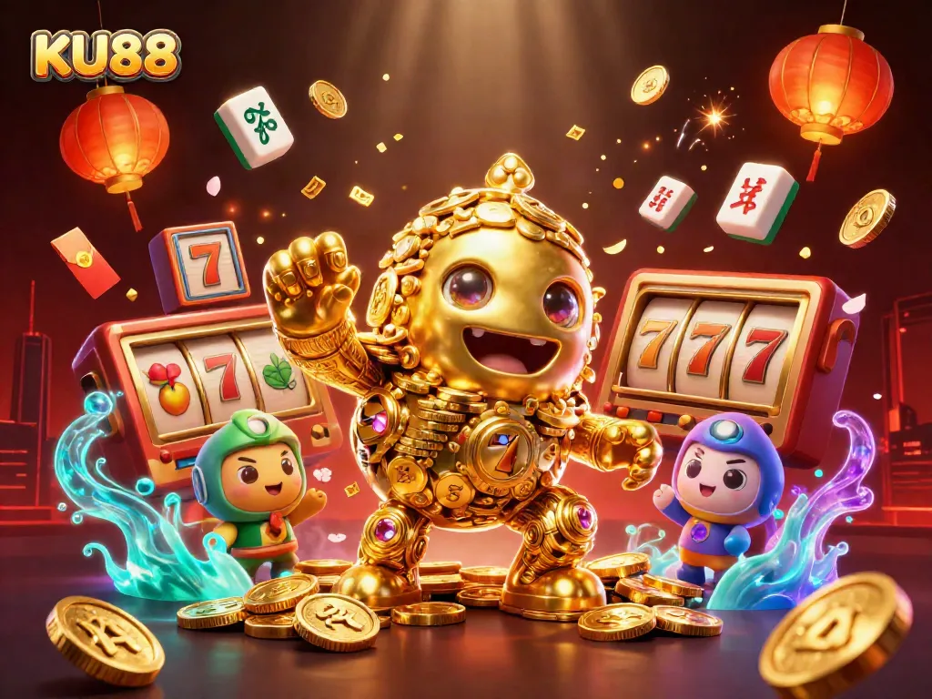 Experience the immersive thrills at KU88, where golden golems and slot machines create exhilarating gaming adventures.