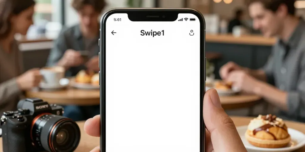 Smartphone showcasing the Swipe1 interface for 预测市场平台 predictions.