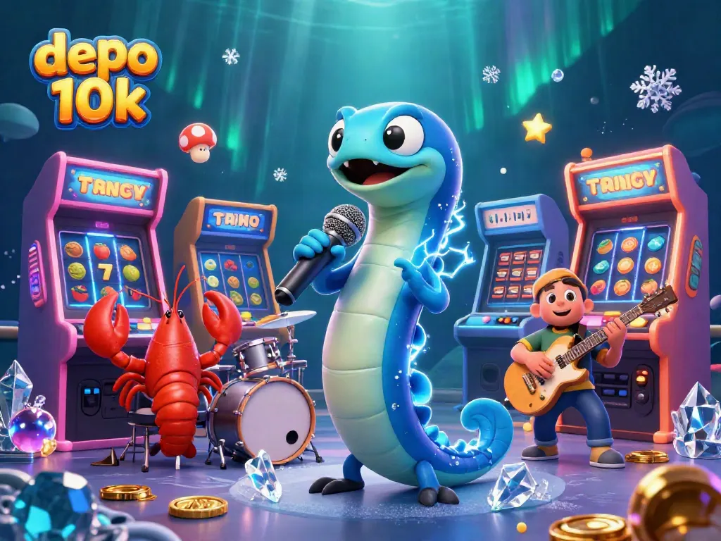 Menangkan jackpot besar dengan depo 10k di slot ini, menyaksikan penampilan musik bawah laut yang menghibur.