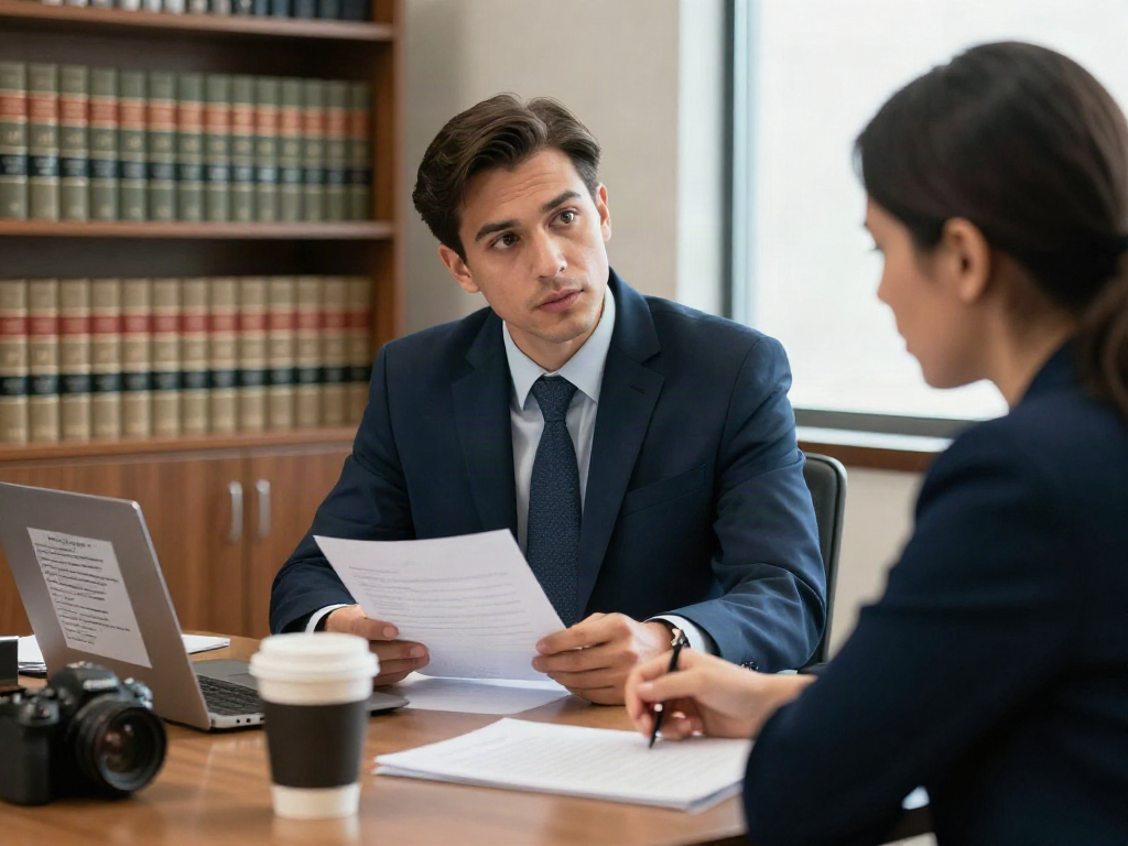Cobb County pot DUI arrest consultation between attorney and client in a legal office setting.