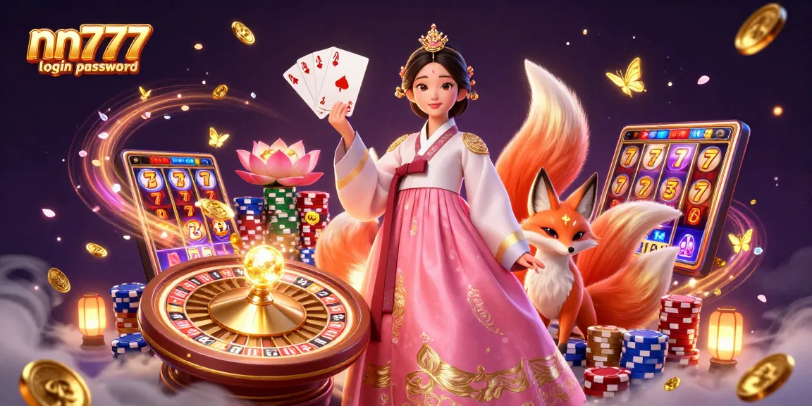 Players engaging in exciting slots with nn777 login password, featuring a vibrant 3D casino scene.