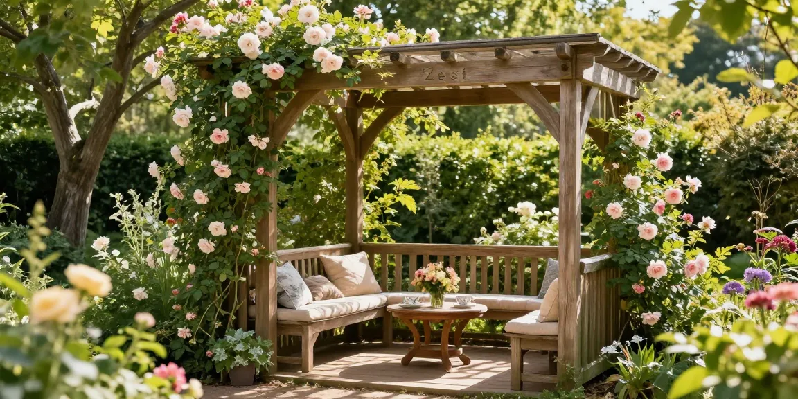 Zest Wooden Arbours in a serene garden setting, perfect for relaxation.