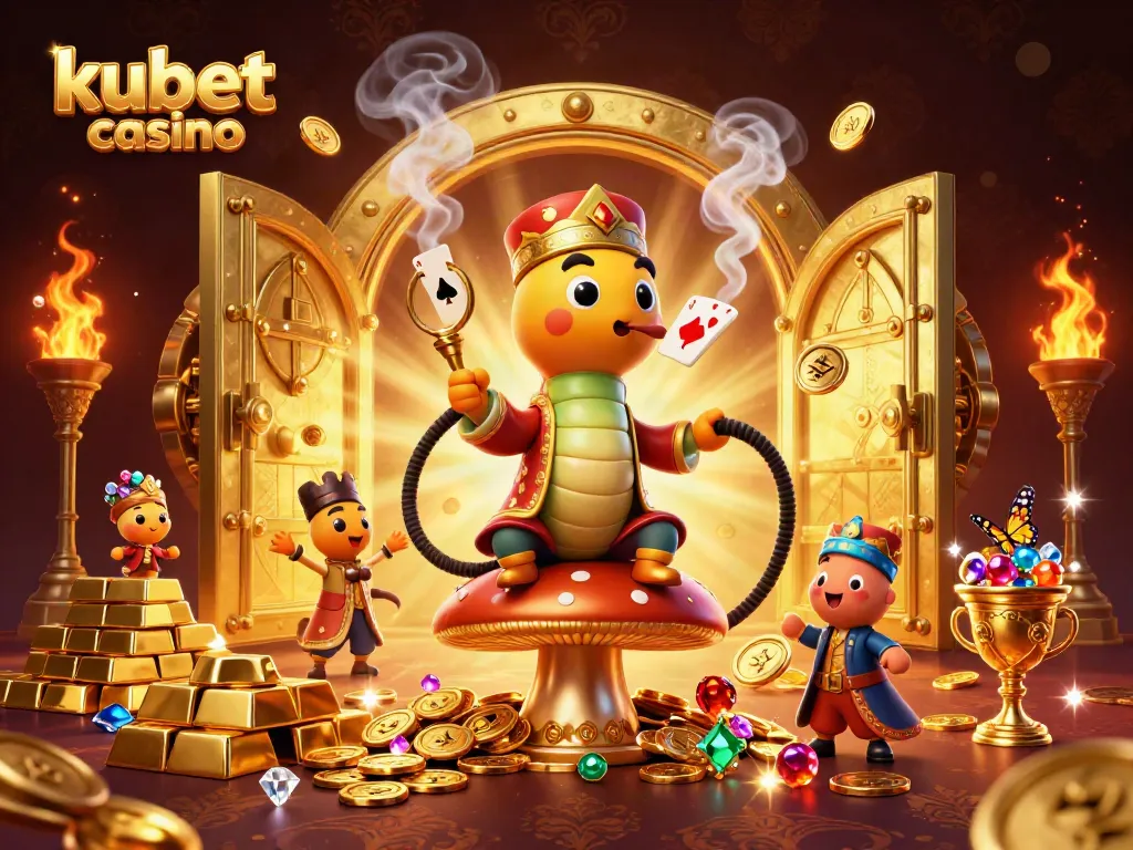 Experience the magic of kubet casino with a vibrant 3D illustration showcasing excitement and wealth.