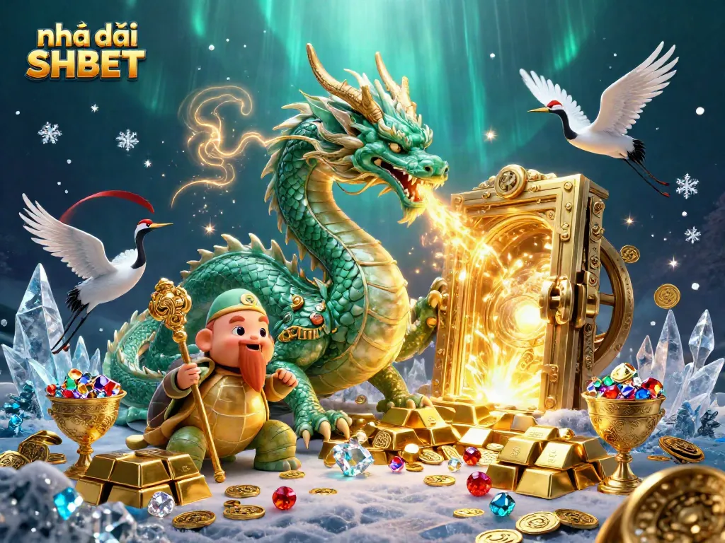 Experience exciting wins at Nhà cái SHBET with a vibrant 3D illustration of captivating characters and gaming riches.