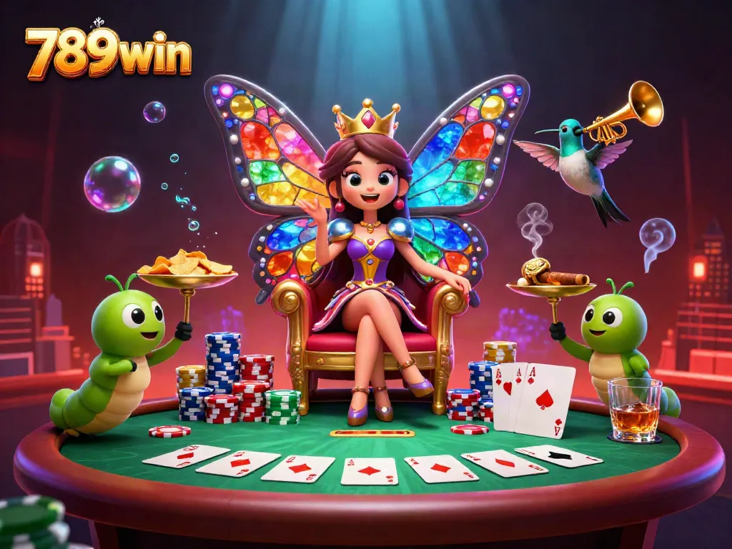 Engage in thrilling gameplay at 789win with vibrant casino elements and characters.